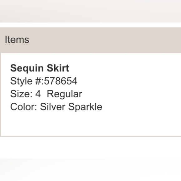 LOFT Silver Sequin Skirt - Picture 6 of 6